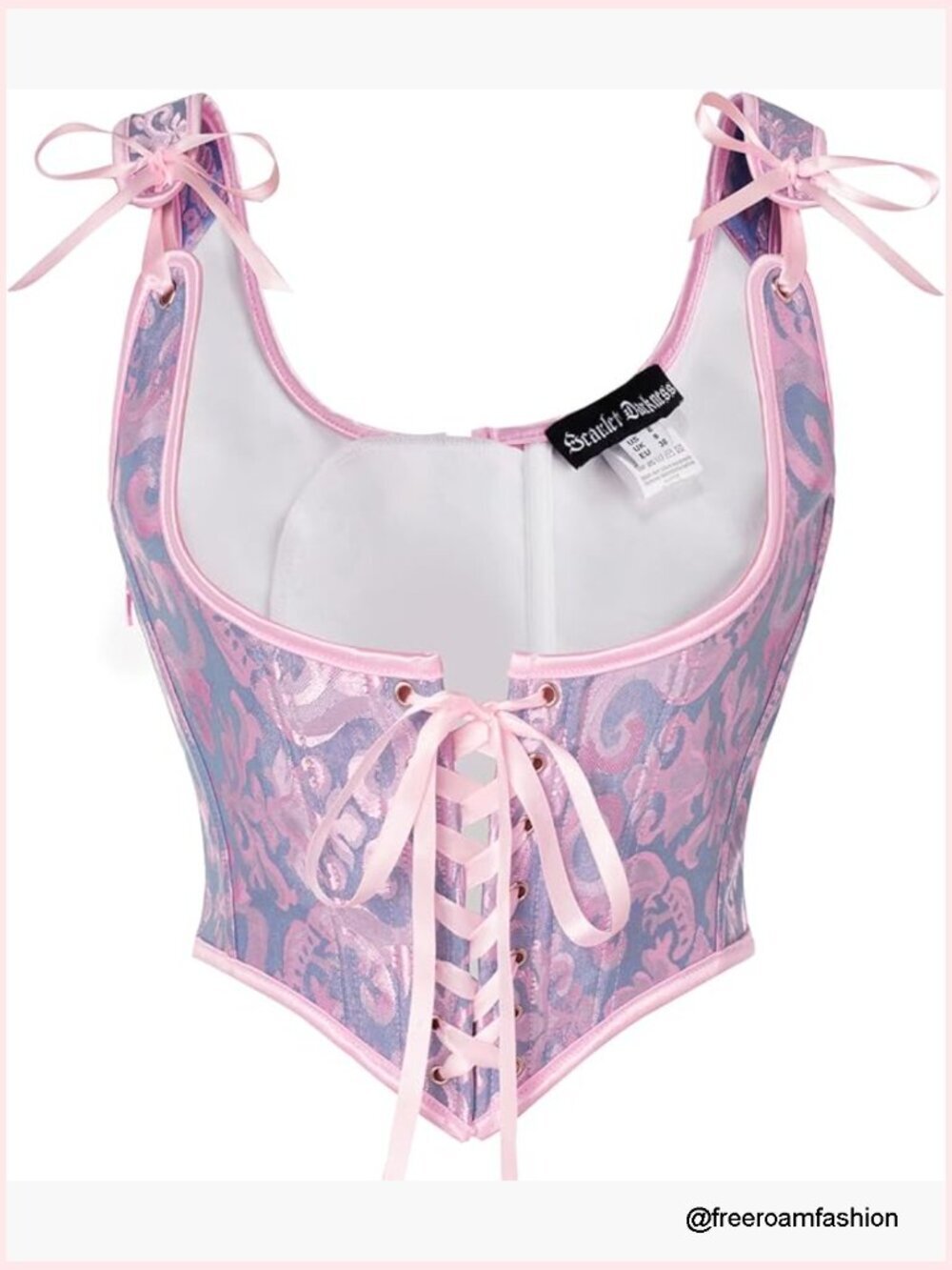 Underbust Corset Tops Renaissance Lace Up Boned Corsets for Women